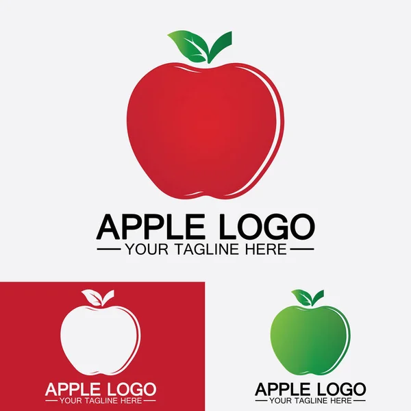 Apple Logo Fruit Healthy Food Design Apple Logo Design Inspiration — Stockový vektor