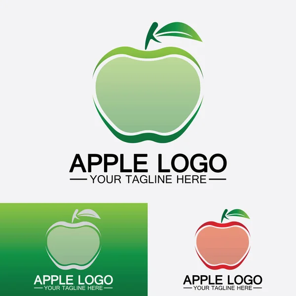 Apple Logo Fruit Healthy Food Design Apple Logo Design Inspiration — Archivo Imágenes Vectoriales