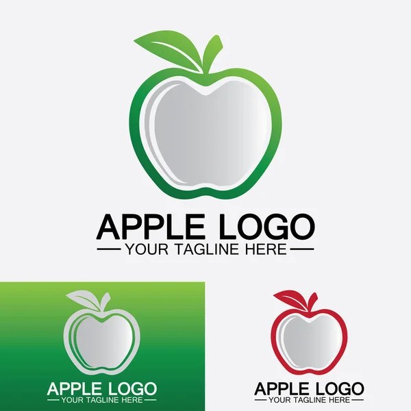 Apple Logo Fruit Healthy Food Design Apple Logo Design Inspiration — Archivo Imágenes Vectoriales