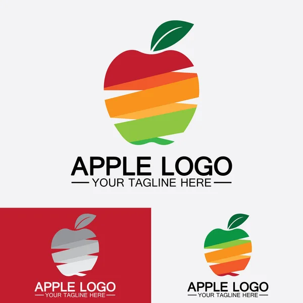 Логотип Apple Фруктовий Дизайн Здорової Їжі Дизайн Логотипу Яблука Натхнення — стоковий вектор
