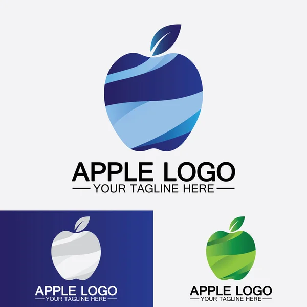 Apple Logo Fruit Healthy Food Design Apple Logo Design Inspiration — Stock vektor