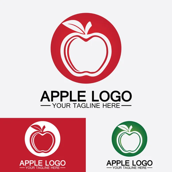 Apple Logo Fruit Healthy Food Design Apple Logo Design Inspiration — Vettoriale Stock