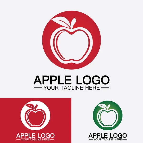 Apple Logo Fruit Healthy Food Design Apple Logo Design Inspiration — Archivo Imágenes Vectoriales