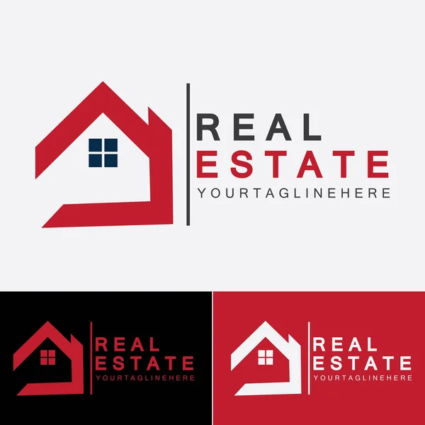 Real Estate Business Logo Template Building Property Development Construction Logo — Stock Vector