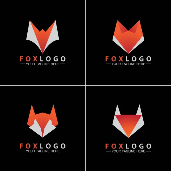 stock vector Set Fox logo Vector illustration design template