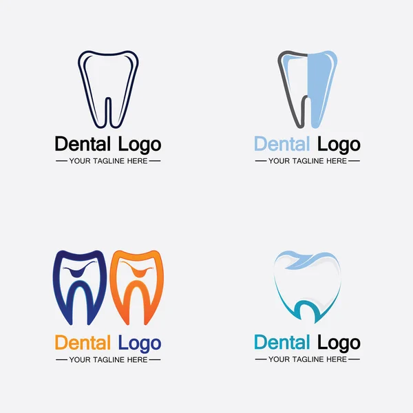 Définir Modèle Vectoriel Conception Logo Dentaire Logo Dentiste Créatif Logo — Image vectorielle