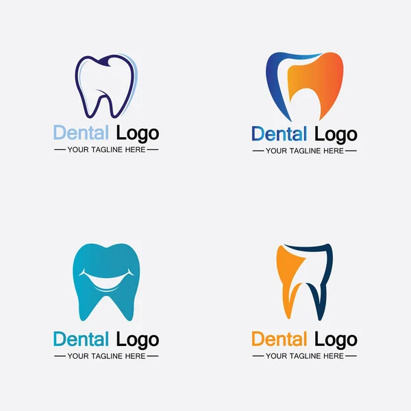 Définir Modèle Vectoriel Conception Logo Dentaire Logo Dentiste Créatif Logo — Image vectorielle