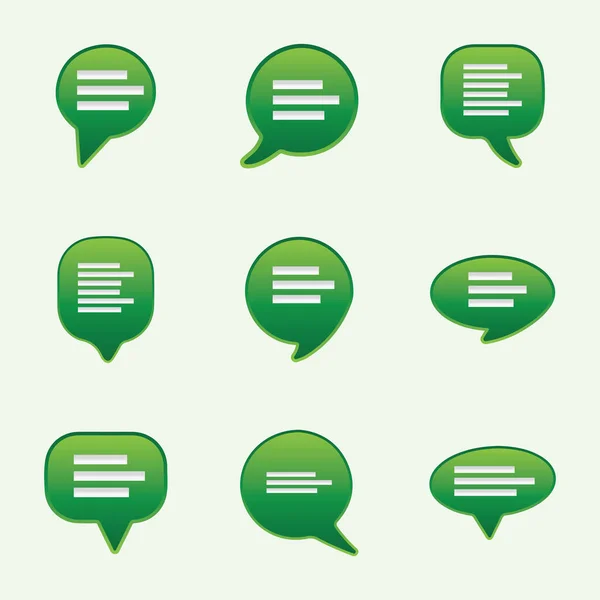 Speech Bubbles Icons Set Chat Speech Notification Isolated Vector Illustration — Stock Vector