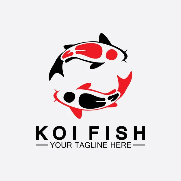 Πρότυπο Φορέα Σχεδίασης Λογότυπου Ψαριού Koi — Διανυσματικό Αρχείο