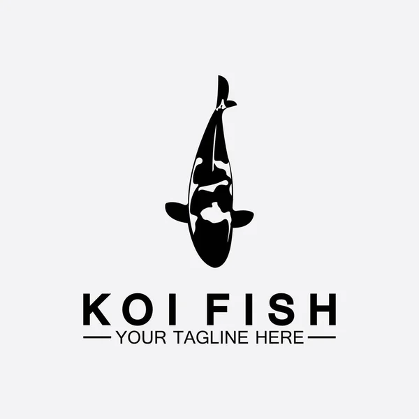 Koi Fish Logo Design Vector Template — Stock Vector