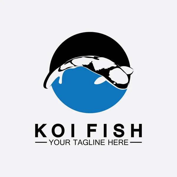 Πρότυπο Φορέα Σχεδίασης Λογότυπου Ψαριού Koi — Διανυσματικό Αρχείο