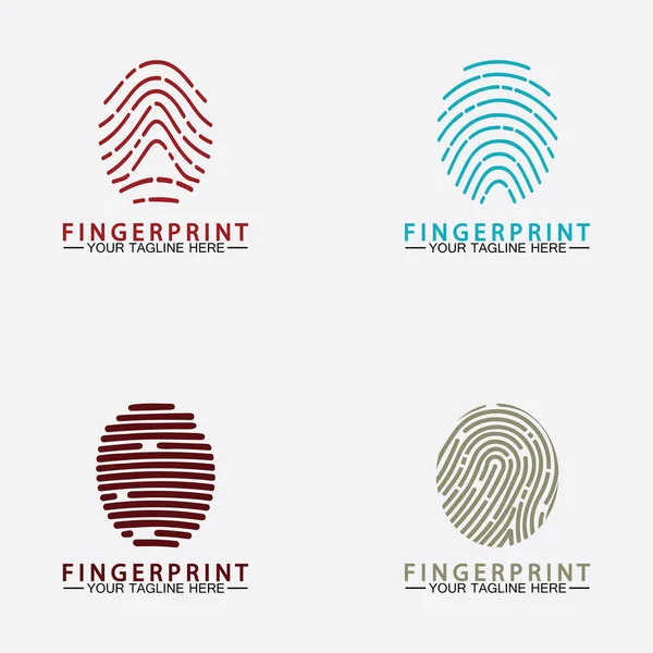 Fingerprint 아이콘 일러스트 템플릿 — 스톡 벡터