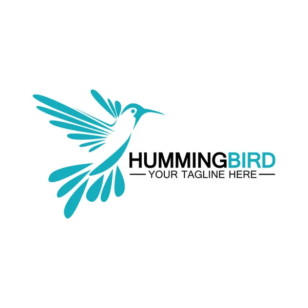 Modello Vettoriale Progettazione Logo Hummingbird — Vettoriale Stock