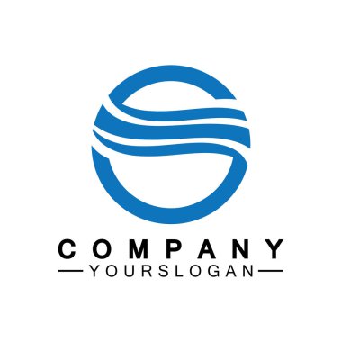 S Çemberi logo vektör tasarım şablonu