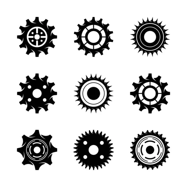 Gear Icon Vector Set Clockwork Illustration Sign Collection Mechanics Symbol — Stock Vector