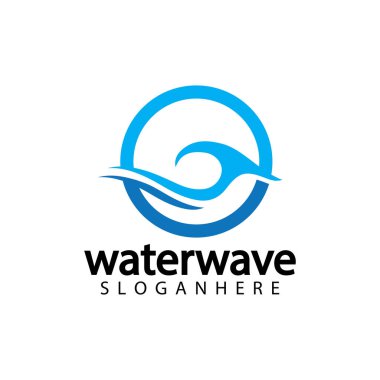 su dalgası logo tasarım şablonu