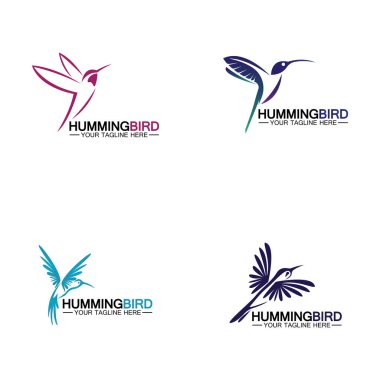 Sinekkuşu Logo Tasarım Vektörü Şablonu