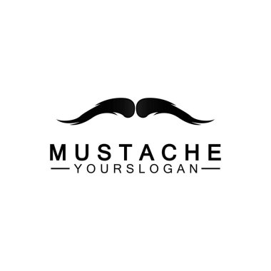 Bıyık Vektörü simgesi logo tasarım şablonu 