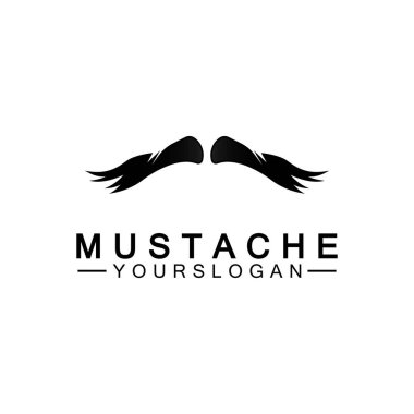 Bıyık Vektörü simgesi logo tasarım şablonu 