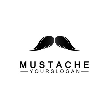 Bıyık Vektörü simgesi logo tasarım şablonu 