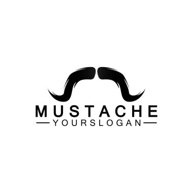 Bıyık Vektörü simgesi logo tasarım şablonu 