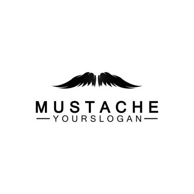 Bıyık Vektörü simgesi logo tasarım şablonu 
