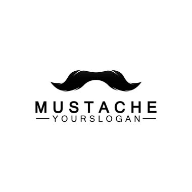 Bıyık Vektörü simgesi logo tasarım şablonu 