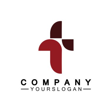 Kilise logosu. Modern, temiz kilise haçı sembolü. Hristiyan haçı simgesi. Katolik, dini ve ortodoks inancının işareti..