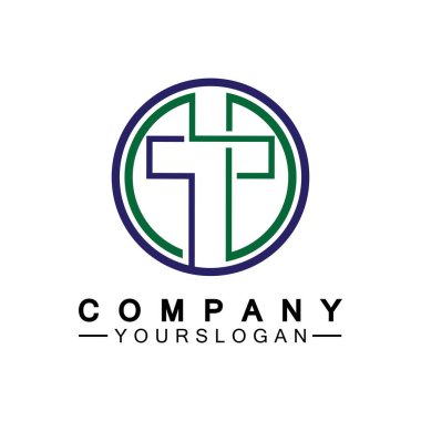 Kilise logosu. Modern, temiz kilise haçı sembolü. Hristiyan haçı simgesi. Katolik, dini ve ortodoks inancının işareti..