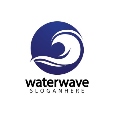 su dalgası logo tasarım şablonu