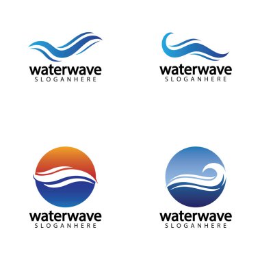 su dalgası logo tasarım şablonu