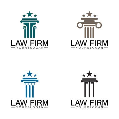 Hukuk Firması Logo Şablonu Vektörü