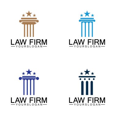 Hukuk Firması Logo Şablonu Vektörü