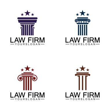 Hukuk Firması Logo Şablonu Vektörü