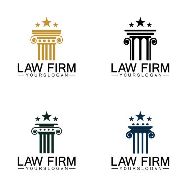 Hukuk Firması Logo Şablonu Vektörü