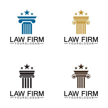 Hukuk Firması Logo Şablonu Vektörü