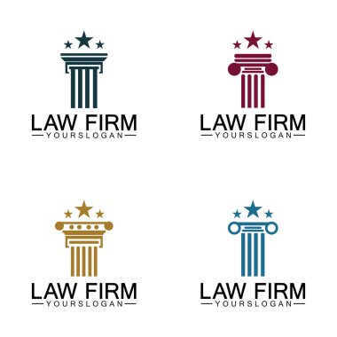 Hukuk Firması Logo Şablonu Vektörü