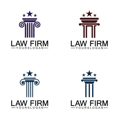 Hukuk Firması Logo Şablonu Vektörü