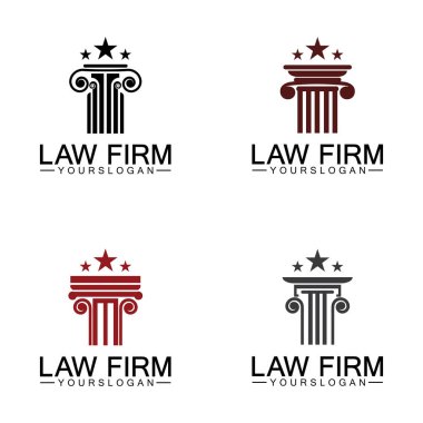 Hukuk Firması Logo Şablonu Vektörü