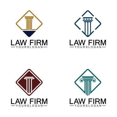 Hukuk Firması Logo Şablonu Vektörü