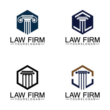 Hukuk Firması Logo Şablonu Vektörü