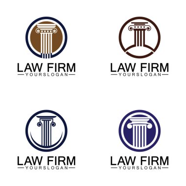 Hukuk Firması Logo Şablonu Vektörü