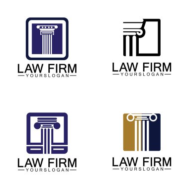 Hukuk Firması Logo Şablonu Vektörü