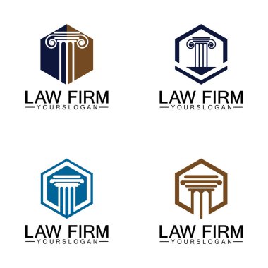 Hukuk Firması Logo Şablonu Vektörü