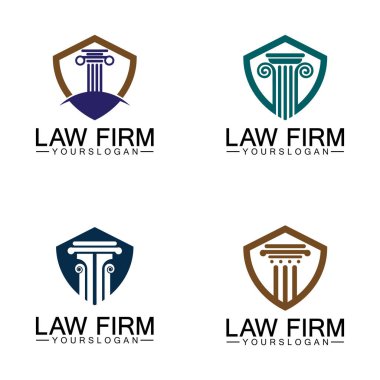 Hukuk Firması Logo Şablonu Vektörü