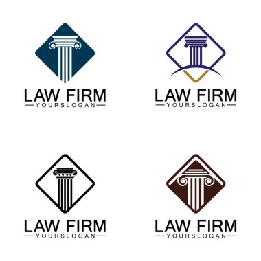 Hukuk Firması Logo Şablonu Vektörü