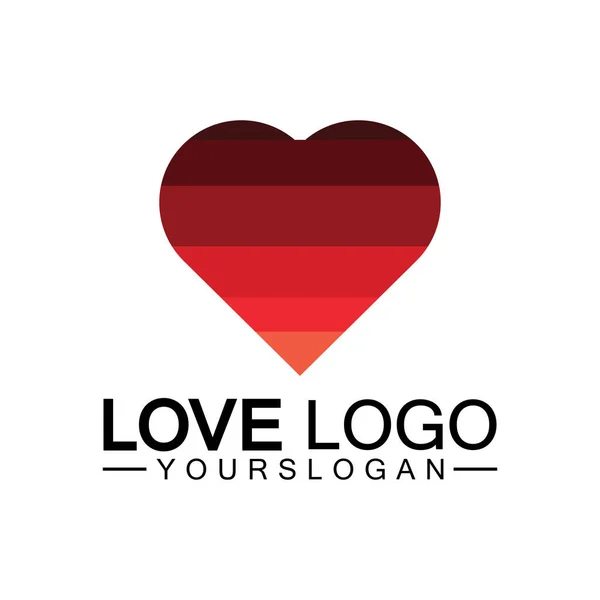 Love Logo Design Heart Shape Logo Design Vector — Stock Vector