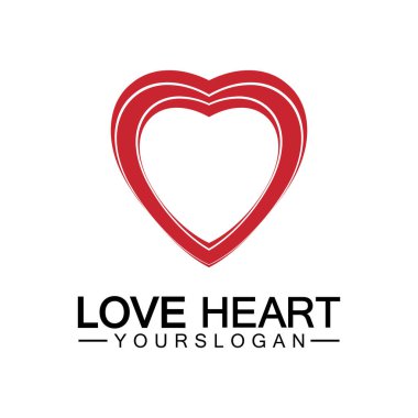  Love heart logo and symbol vector template