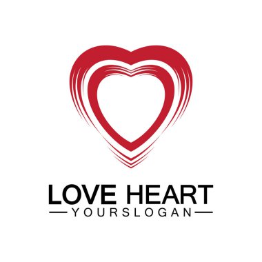  Love heart logo and symbol vector template