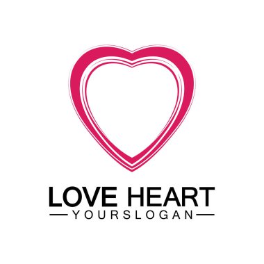  Love heart logo and symbol vector template
